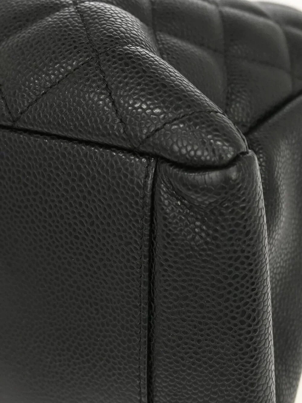Chanel Black Calfskin Grand Shopping Tote GST Chain Handbag RQ04757